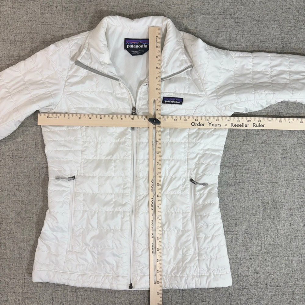 Patagonia Nano Puff Jacket Women XS White Quilted Full Zip Insulated - Picture 3 of 10